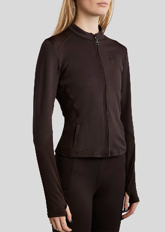 MoErina Brushed Jacket - Brown Jersey Jacket Tulle Jacket Batik Jacket