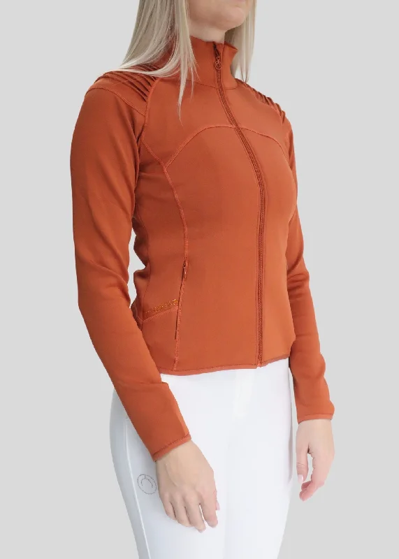 MoPaige Pintucks with Crystals Jacket - Bronze Notch Collar Peter Pan Collar Cowl Neck