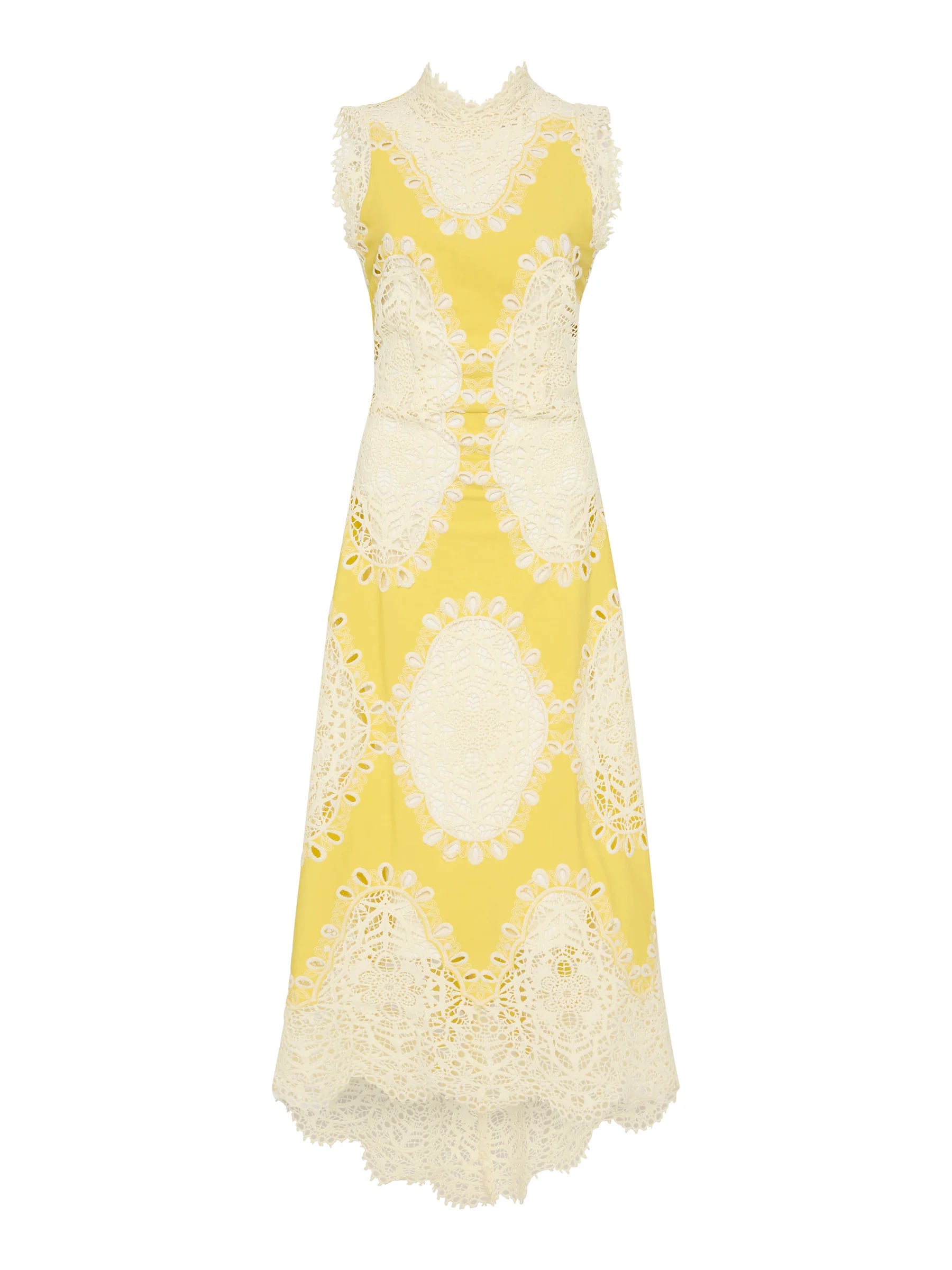 MOSS & SPY MIMOSA A-LINE DRESS  - YELLOW/IVORY