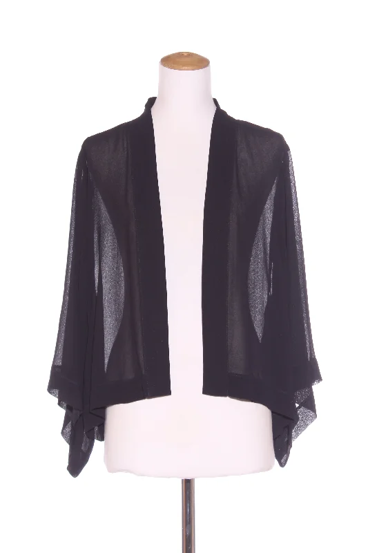 MAGAZINE - Navy chiffon wide sleeve jacket! 16-18 Satin Jacket Silk Jacket Chiffon Jacket