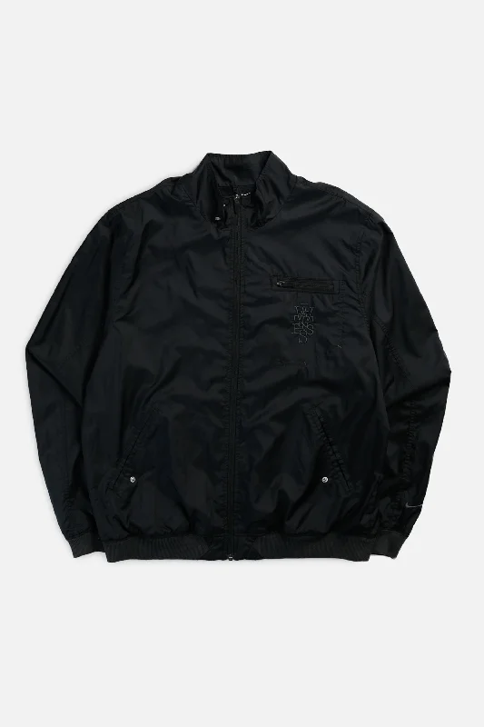 Nike Windbreaker Jacket - L Tiered Jacket Buttoned Jacket Zippered Jacket