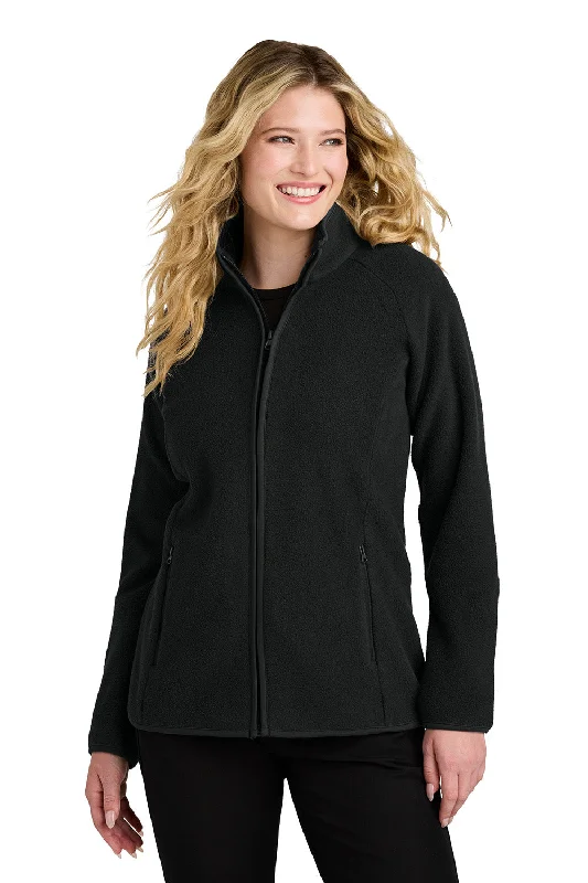 Port Authority Womens C-FREE Raglan Pill Resistant Fleece Full Zip Jacket - Deep Black - New Jacket Blazer Coat