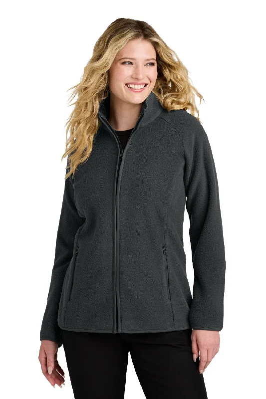 Port Authority Womens C-FREE Raglan Pill Resistant Fleece Full Zip Jacket - Steel Grey - New Print Jacket Jacquard Jacket Patchwork Jacket