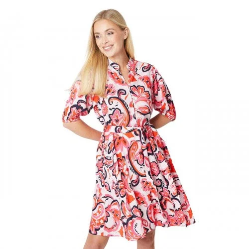 Principles Womens/Ladies Paisley Petite Puff Sleeve Mini Dress Casual High-Waist Mini Dress