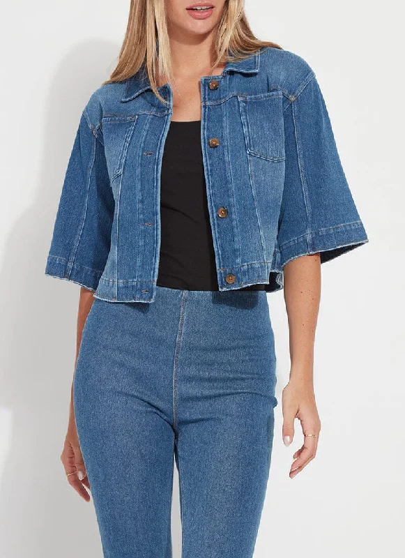 River Crop Denim Jacket Striped Jacket Polka Dot Jacket Floral Jacket