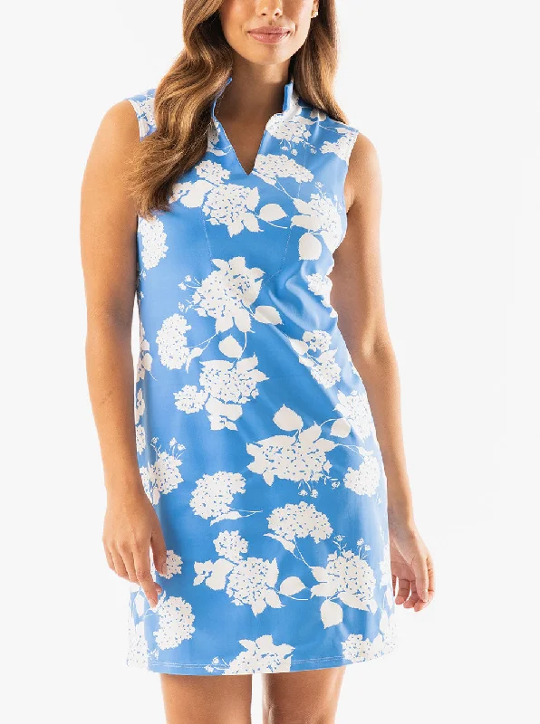 Schooner Dress in Summers' Silhouette in Sky