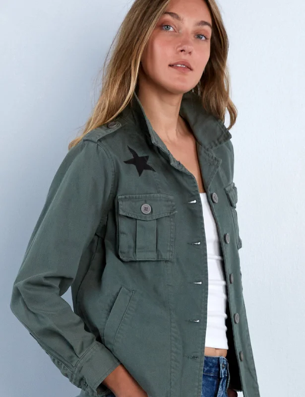 She-Wolf Jacket Stand-Up Collar Roll-Neck Collar Turtle Neck