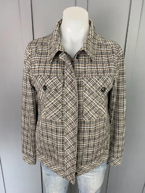 Small check Liverpool Jacket, S Hoodie Zip-Up Jacket Button-Up Jacket