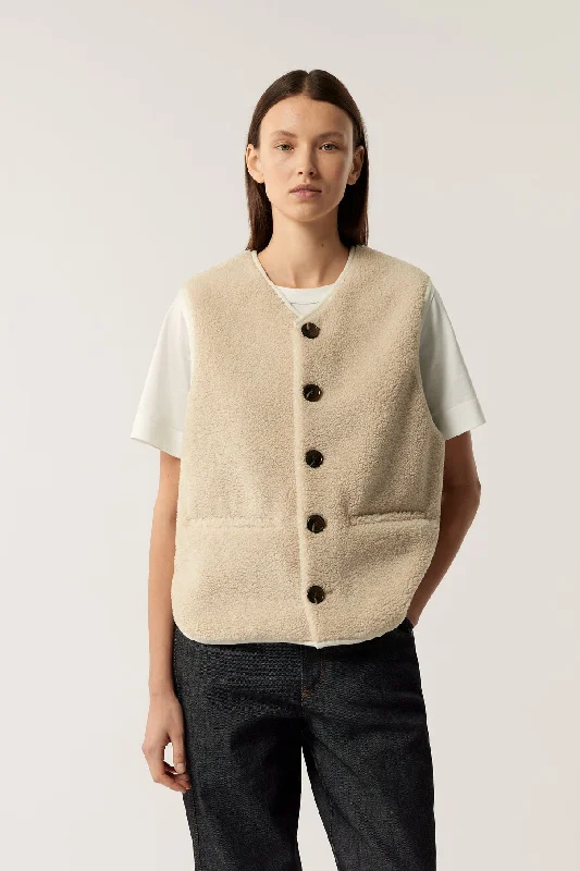 Gilet Fusil Fusil Jacket Ecru Snapped Jacket Toggled Jacket Drawstring Jacket