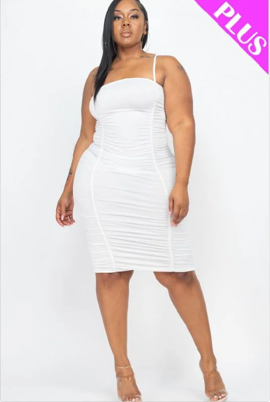 Spaghetti Strap Ruched Dress Capella 3115