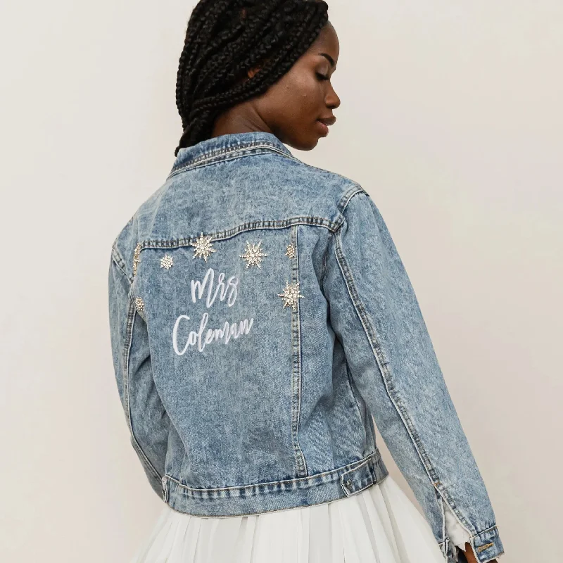 Star Struck Denim Jacket Anorak Shell Jacket Lightweight Jacket