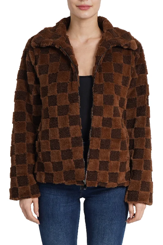 Suki Faux Fur Jacket Trench Coat Raincoat Waterproof Jacket