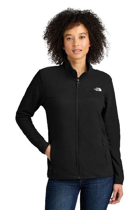 The North Face Womens Glacier Fleece Full Zip Jacket - Black - New Nylon Fabric Polyester Fabric Spandex Fabric