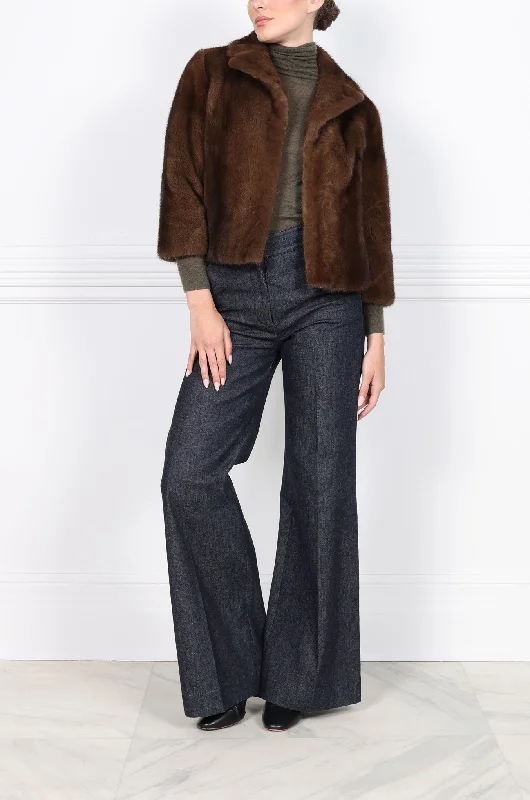 The Zion Cropped Mink Fur Jacket Rayon Jacket Velvet Jacket Corduroy Jacket