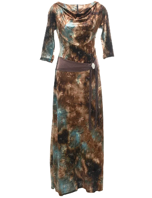 Tie Dyed Evening Dress - S