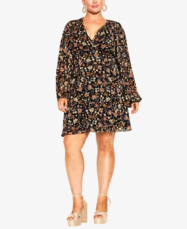 Trendy Plus Size Tatiana Mini Dress Comfortable Linen Mini Dress