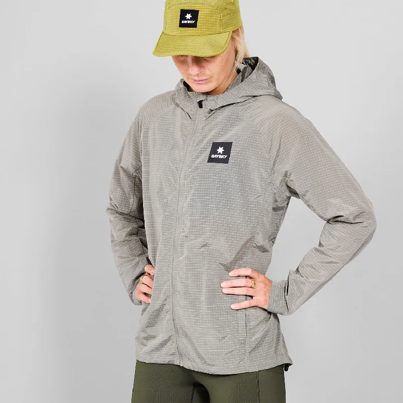 Clean Pace Shield Jacket Notch Collar Peter Pan Collar Cowl Neck