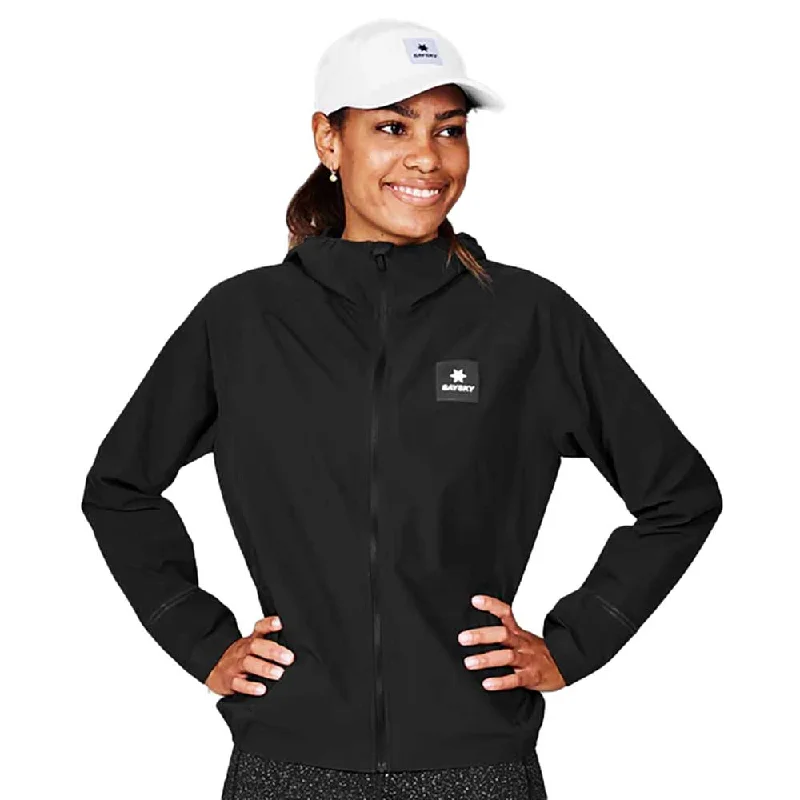 Women's Clean Pace Hooded Jacket - Black Elasticated Jacket Padded Jacket Insulated Jacket