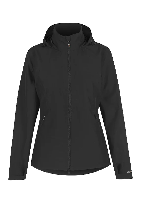 Waterproof All Around Equestrian Rain Jacket Front Pockets Side Pockets Patch Pockets