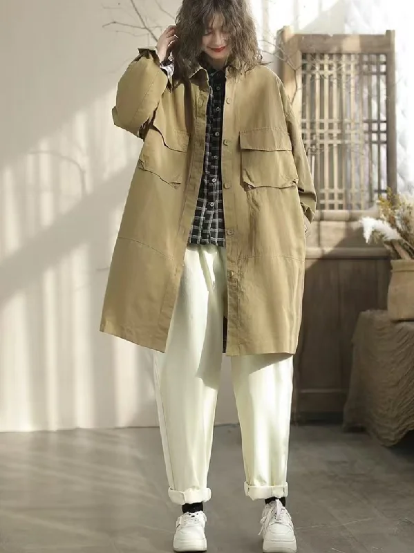 Women's Classic Look with Lapel Collar Jacket Insulated Jacket Fitted Jacket Loose Jacket