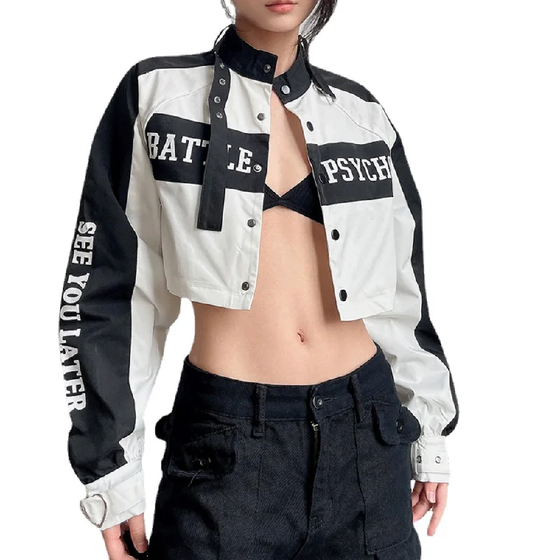 Women's Sexy Cropped Jacket Faux Fur Fabric Real Fur Fabric Shearling Fabric