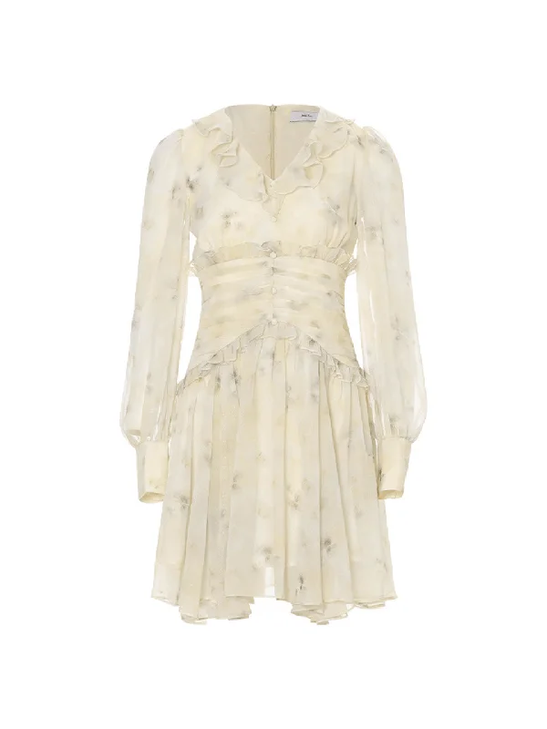 Harmony shirring mini dress Cozy Knit Mini Dress