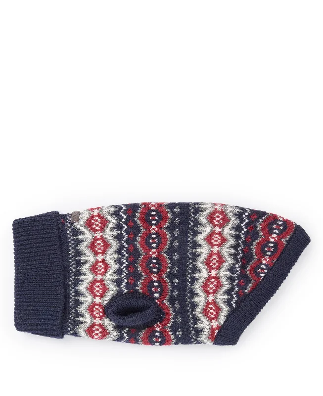 Case Fairisle Dog Jumper - Blue Granite Anti-Pilling Anti-Shrink Durable