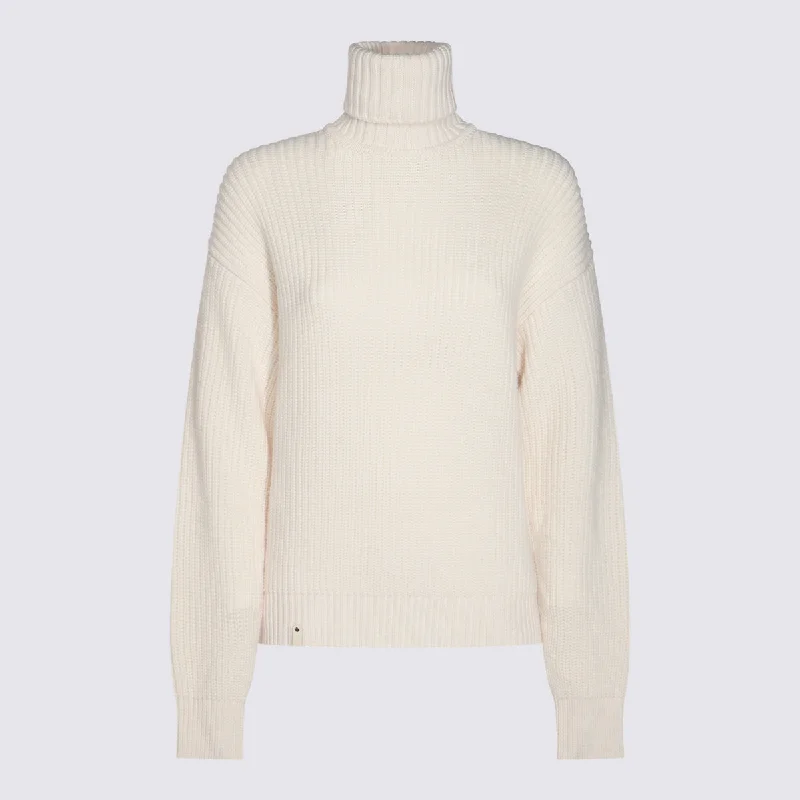 Mackage Sweaters White Silk Blend Satin Velvet