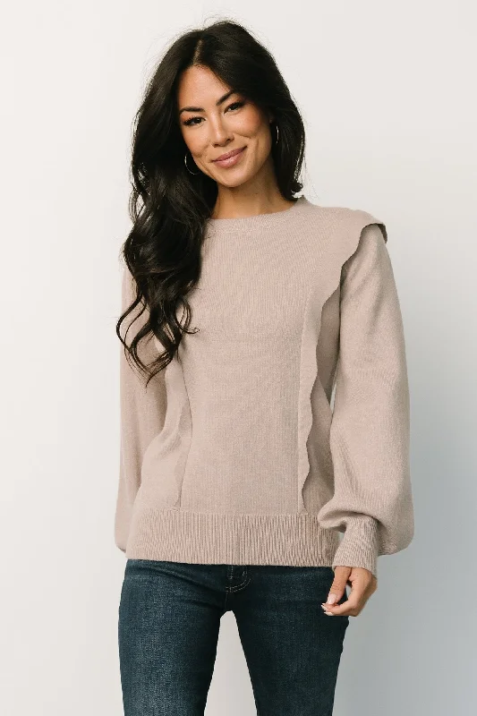 Stowe Sweater | Latte Soft Cozy Warm