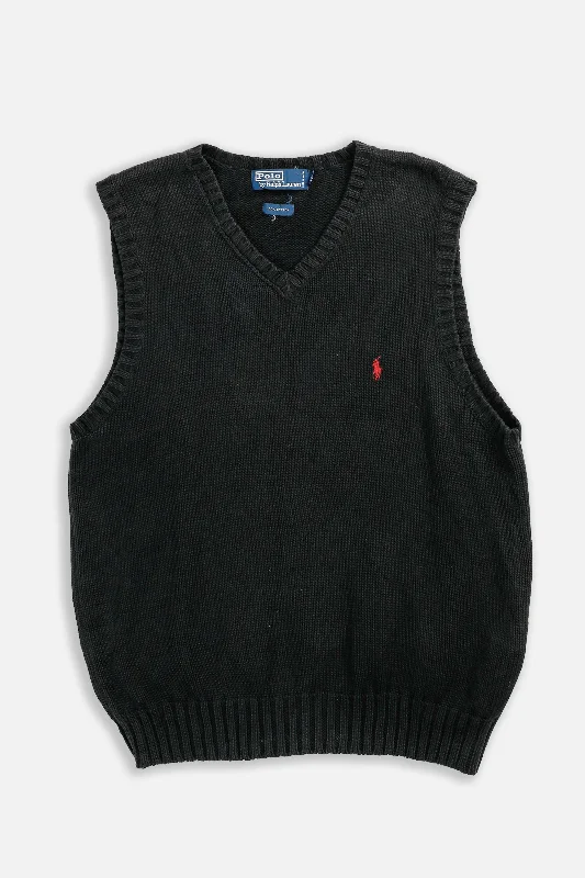 Vintage Sweater Vest - M Notch Collar Peter Pan Collar Cowl Neck
