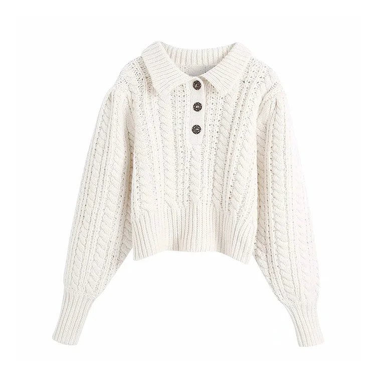 Vintage twist sweater hollowed out eight strand knitted sweater  7172 Sweater Knitwear Pullover