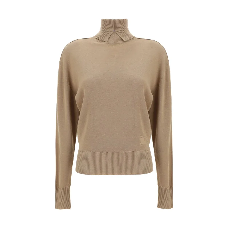 Burberry Turtleneck Sweater Notch Collar Peter Pan Collar Cowl Neck