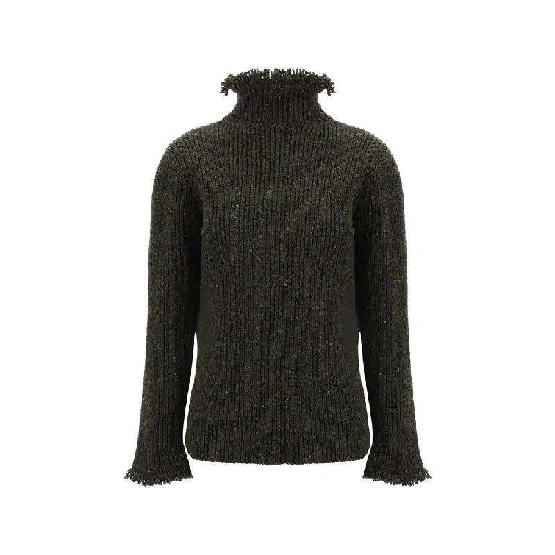 Burberry Turtleneck Sweater Print Jacquard Patchwork