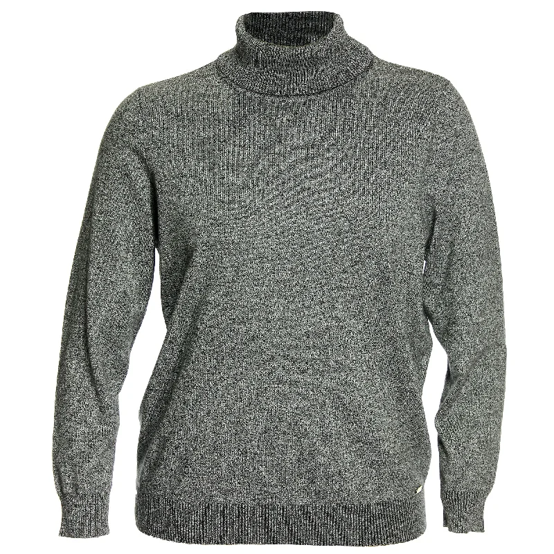 Calvin Klein Gray Long Sleeve Turtleneck Sweater Wool Fabric Cashmere Fabric Tweed Fabric