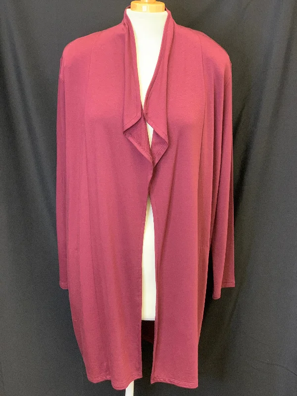 j. jill Wine Sweater Duster Size L NWT Fleece Sweater Nylon Polyester