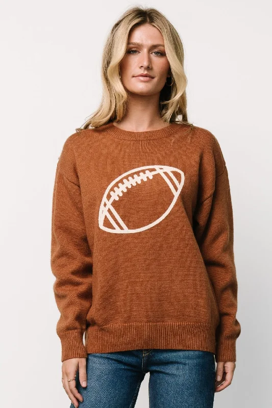 Kelce Sweater | Brown Lace Blend Ribbed Blend Corduroy Blend