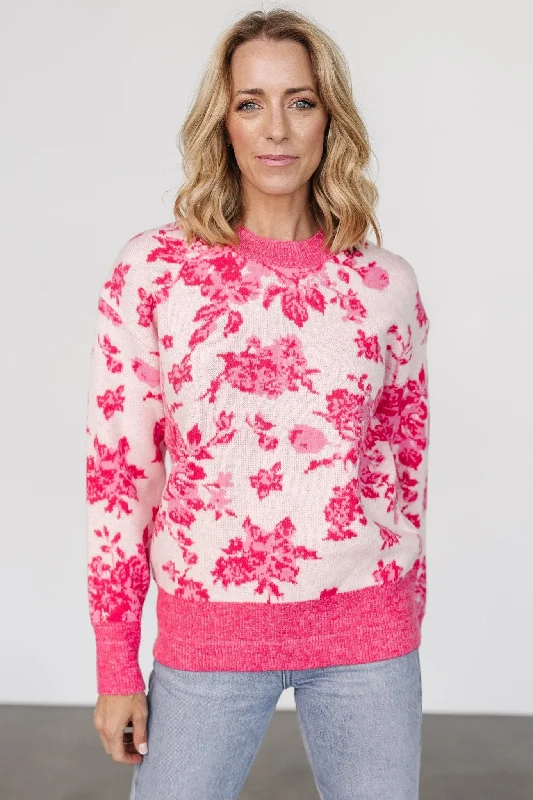 Legend Sweater | Pink Print Lightweight Heavyweight Midweight