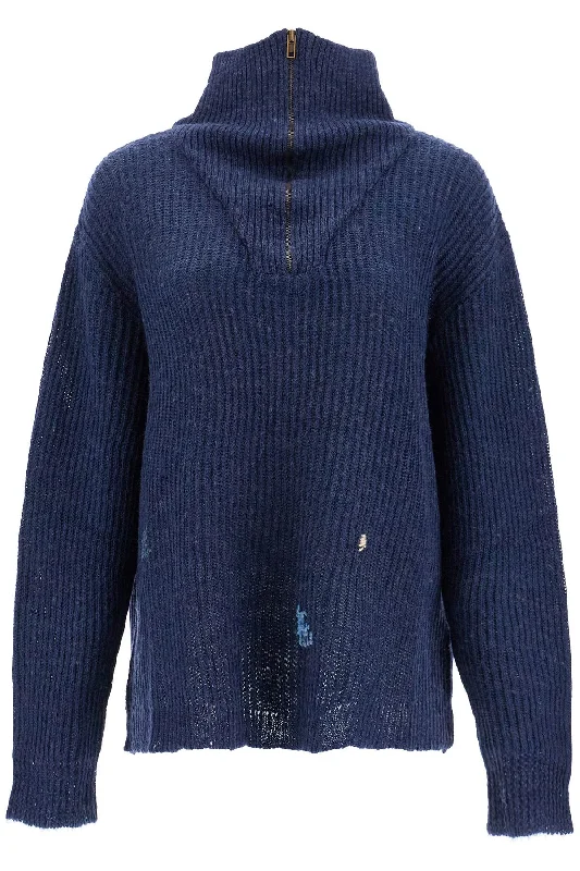 Linen And Wool Blend Sweater Herringbone Houndstooth Plaid