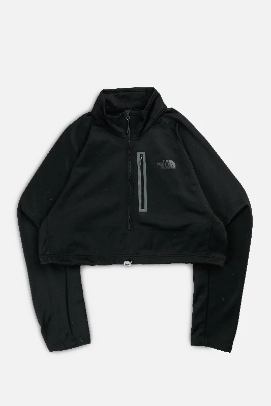 Rework North Face Crop Sweater - XL Lace Blend Ribbed Blend Corduroy Blend