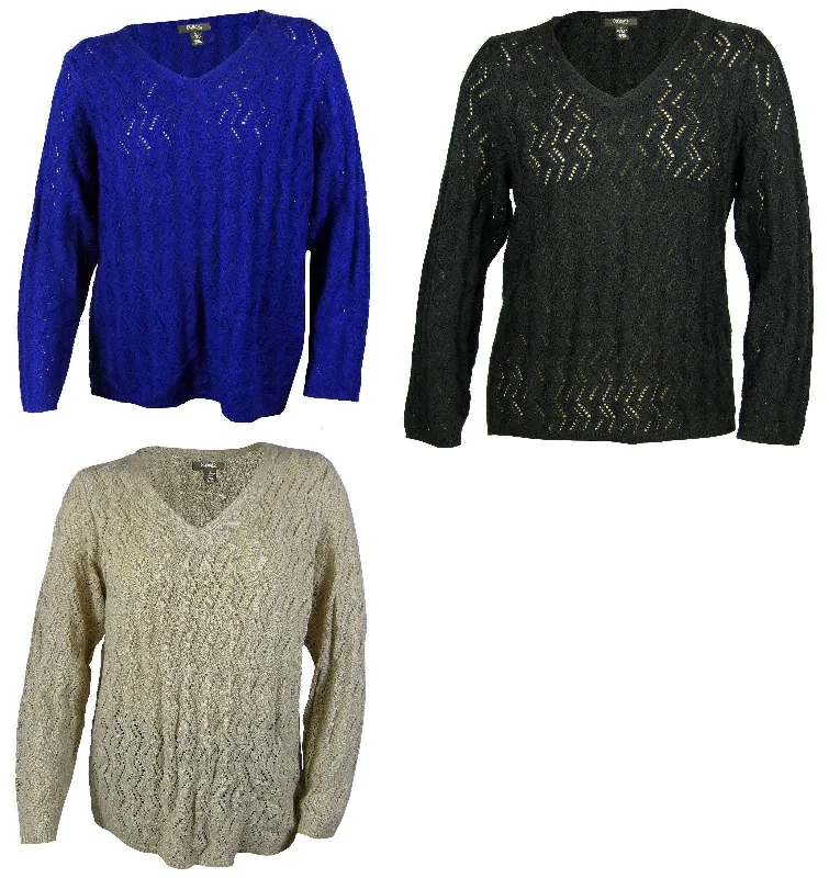 Style & Co Blue Beige or Black Long Sleeve High-Low Hemline Sweater Spandex Rayon Corduroy