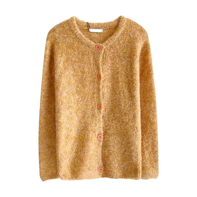 Sweet soft long-sleeved sweater jacket knitted top    S4676 Turtle Neck Boat Neck Asymmetrical Neck