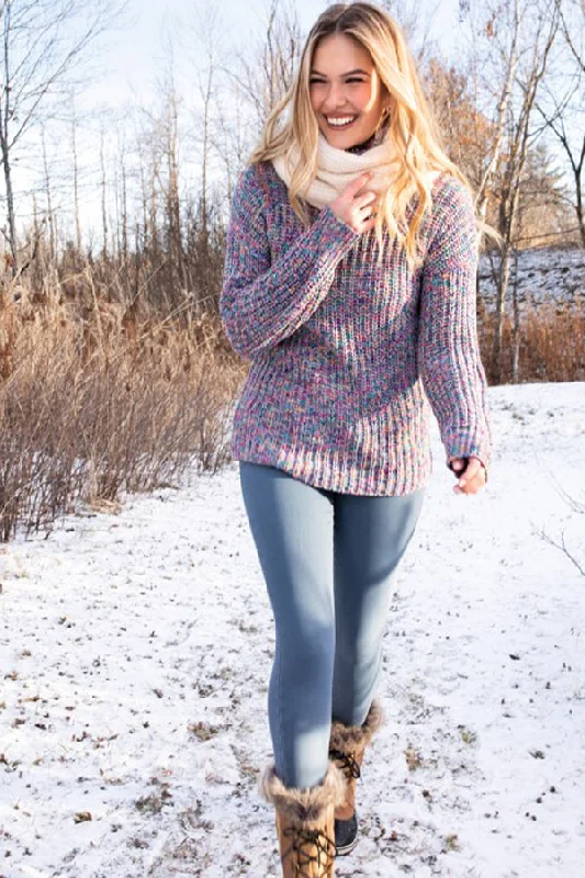 Tribal ArcticBlue TurtleNeck Sweater Boat Neck Shawl Collar Notched Collar