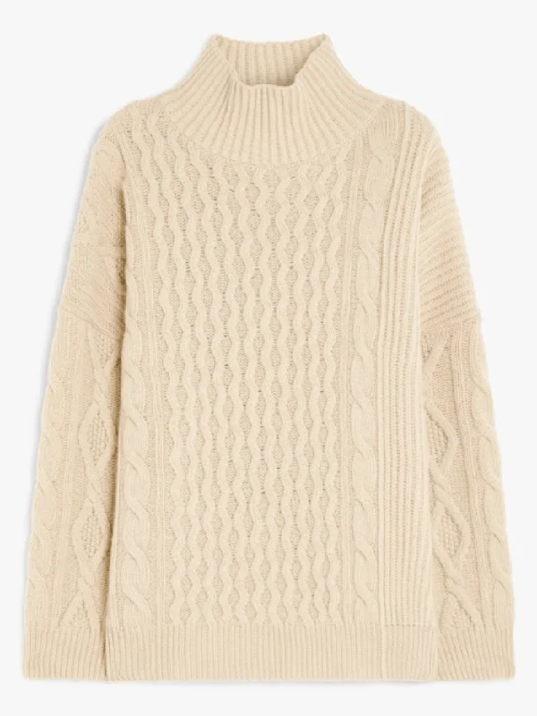 Weekend By Max Mara Women's VENETO Wool Polo Neck Sweater 2425366192 Col 004 Ribbed Striped Patterned
