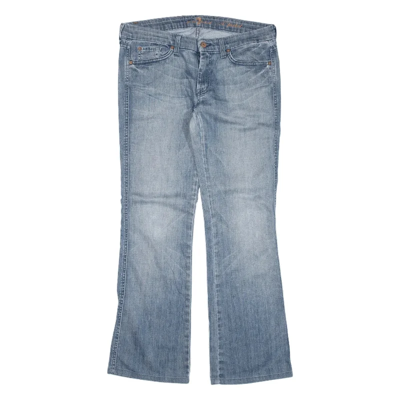 7 FOR ALL MANKIND Jeans Blue Denim Regular Bootcut Womens W32 L30 Fashionable Jeggings Style Jeans