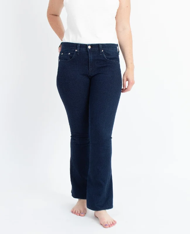 "Beckett 10 Inch Bell" Jeans Comfortable Distressed Straight-Leg Jeans