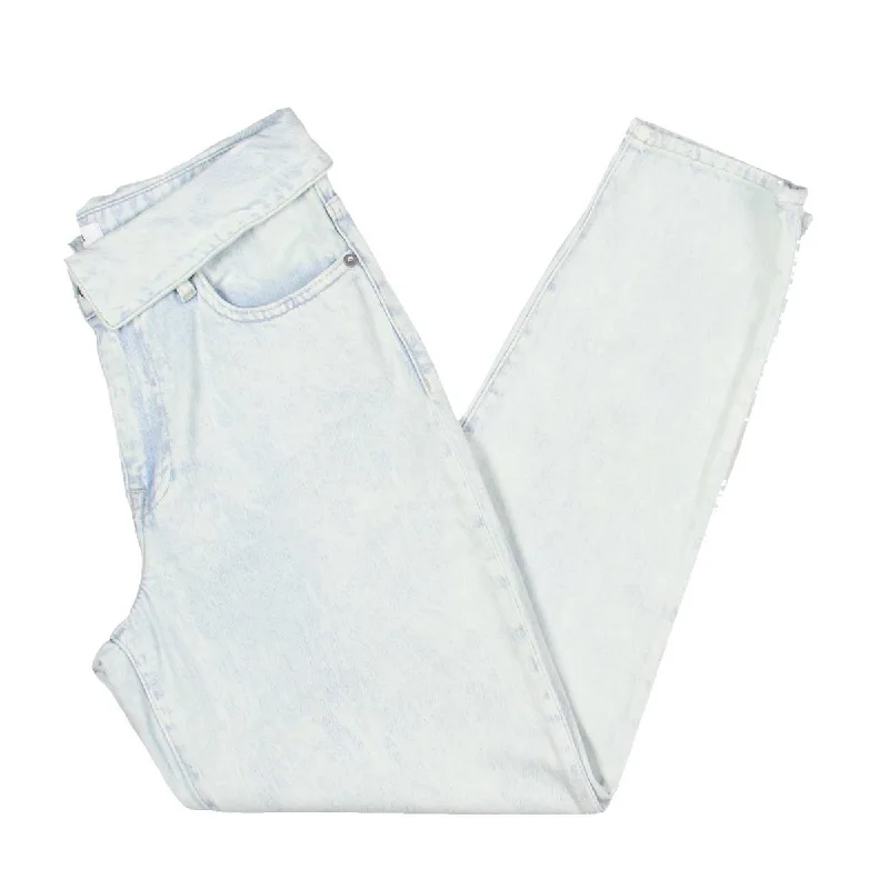 Womens High Rise Light Wash Ankle Jeans Comfortable Jogger Style Jeans