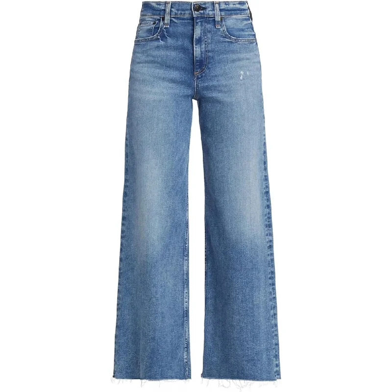 rag & bone Women's Flexi Sofie Ankle High Stretch Jeans, Monterosso Casual Wide-Legged Denim Jeans