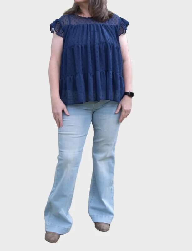 Braided Waist Wide Leg Jeans In Light Wash Comfortable Stretch Fit Jeans