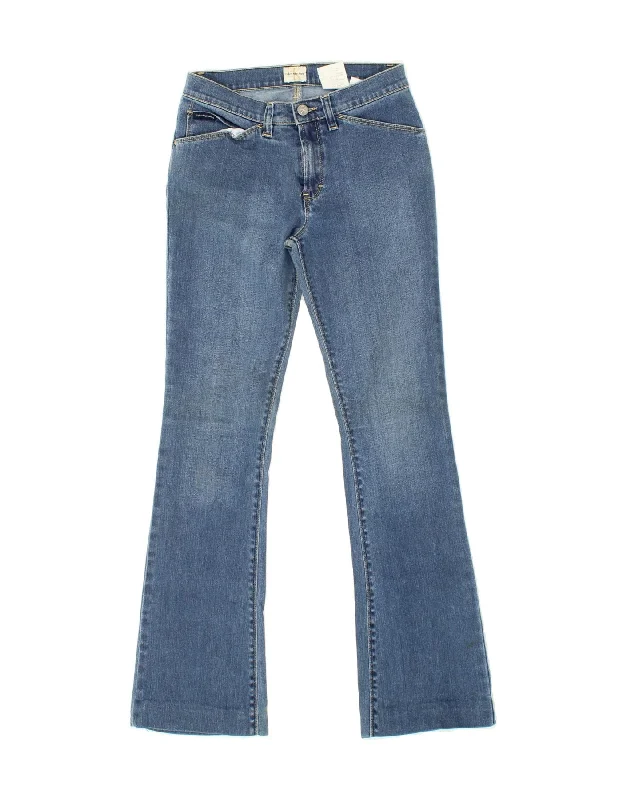 CALVIN KLEIN Womens Bootcut Jeans W26 L31 Blue Cotton Stylish Stone-Wash Denim Jeans