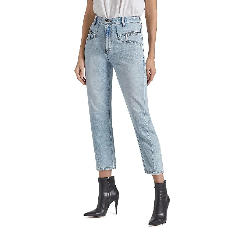 Current/Elliott Womens The Helix Crop Denim High Rise Cropped Jeans Fashionable Cropped Denim Jeans